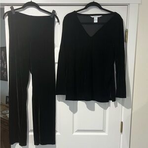 August Silk Black Velvet Ensemble